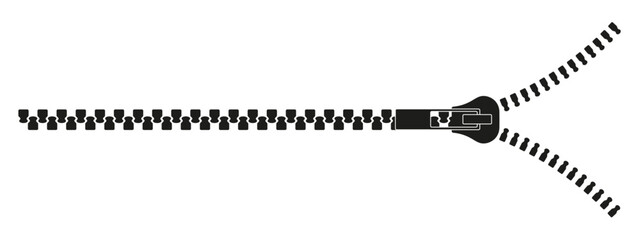 Zipper icon isolated on white background, vector illustration. © Bogdan