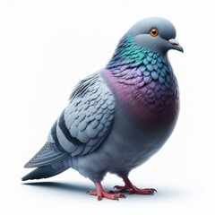 pigeon on white background