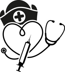 Nurse SVG , Nurse Quotes SVG, heart beat svg  Doctor Svg, Nurse Superhero, Nurse Svg Heart, Nurse Life, Stethoscope, Cut Files For Cricut, Silhouette, nurse dress and element ,