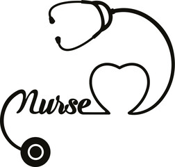 Nurse SVG , Nurse Quotes SVG, heart beat svg  Doctor Svg, Nurse Superhero, Nurse Svg Heart, Nurse Life, Stethoscope, Cut Files For Cricut, Silhouette, nurse dress and element ,