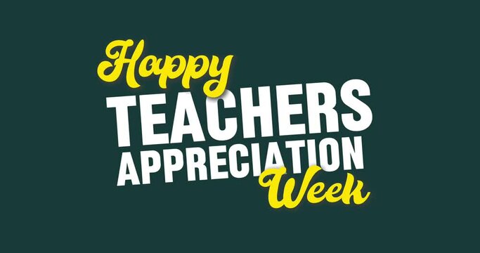 Teachers Appreciation Week Holiday Concept Video
