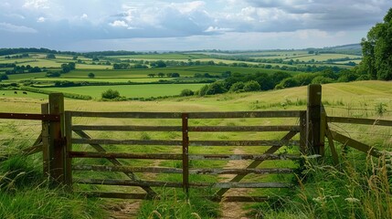 
Imagine standing before an open gate, gazing out at the picturesque English countryside spread out before you. It's early summer, and the Lincolnshire Wolds stretch out in gentle