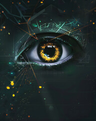 Cyber eye networking metaverse new digit computer world