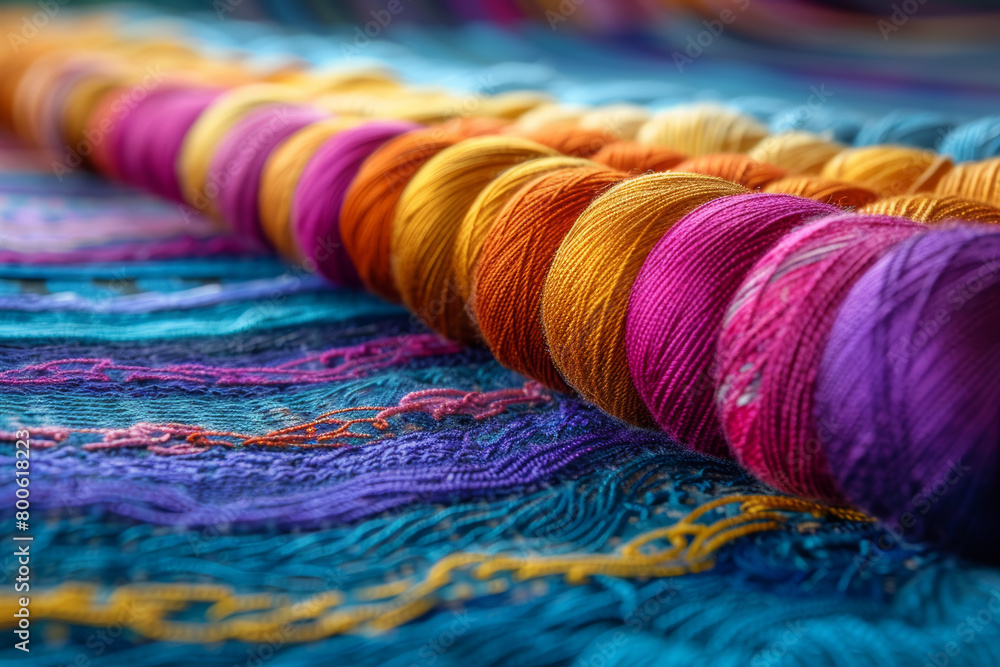 Poster a tapestry woven with threads of ambition and determination, depicting the journey towards fulfillin
