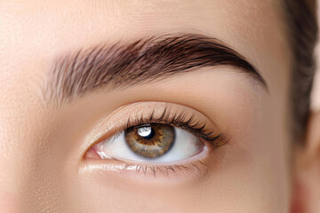 Obraz premium A woman with brown hair and brown eyes