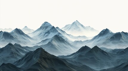 Obraz premium The mountains are covered in a thick layer of snow, and the sky is a deep shade of blue