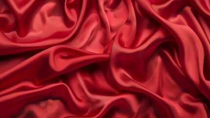 A red fabric with a pattern of swirls and lines. The fabric is very soft and smooth to the touch