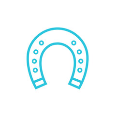 Lucky horseshoe icon. Isolated on white background. From blue icon set.