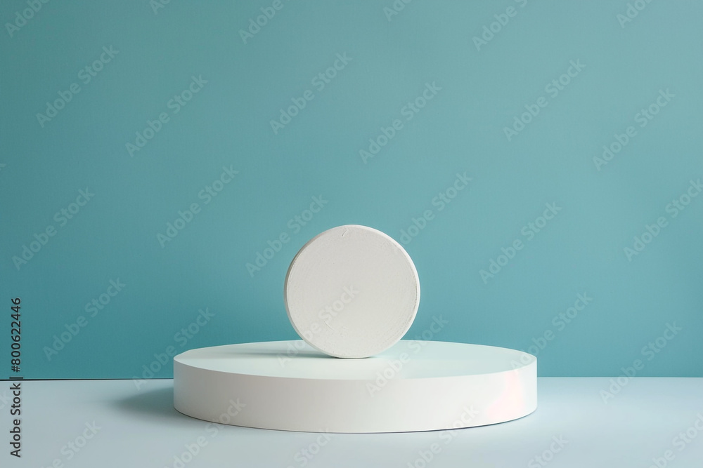 Poster minimal design one random object central white space uniform solid color backdrop