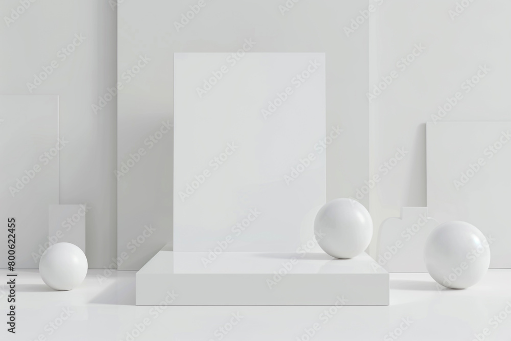 Poster minimal design one random object central white space uniform solid color backdrop