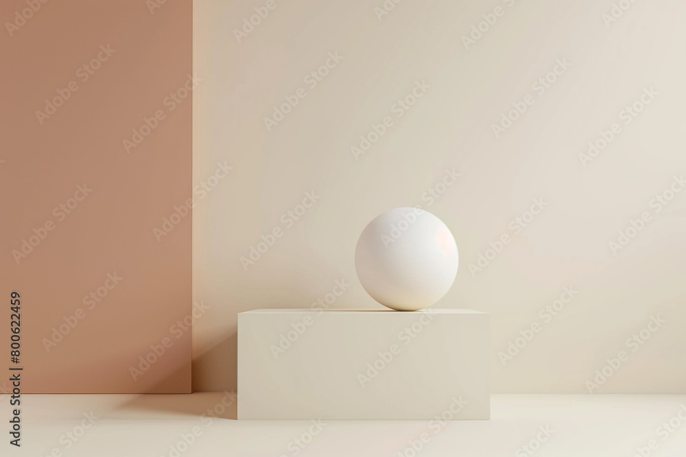 Poster minimal design one random object central white space uniform solid color backdrop