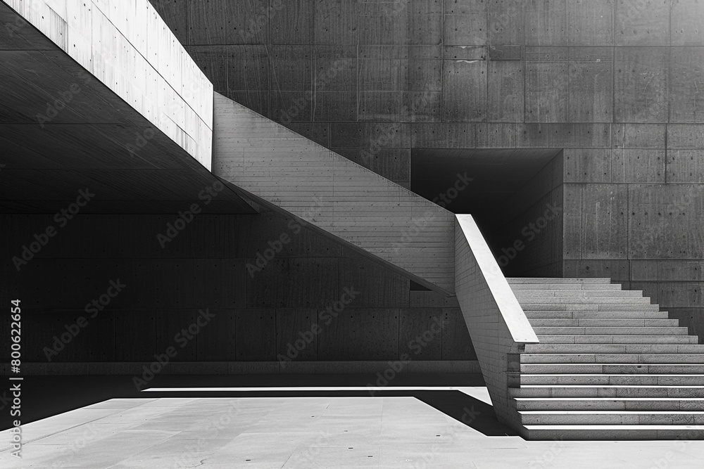 Poster minimal geometric display sharp lines monochrome