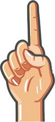 Obraz premium Pointing finger