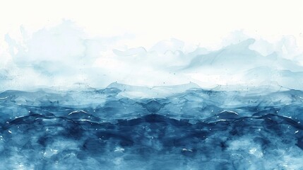 Obraz premium Abstract background blue ocean watercolor. Abstract ocean art. Natural Luxury.
