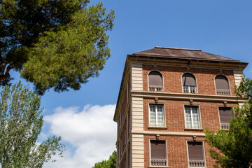 French style building built in the city of Barcelona