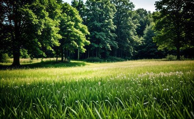 Obraz premium green grass meadow outdoor