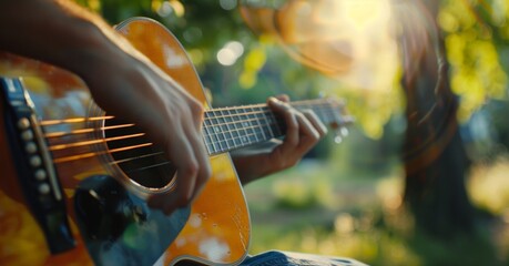 Soft acoustic music plays in the background setting the mood for a relaxing and enjoyable afternoon.