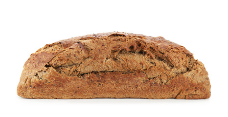 Freshly baked sourdough bread isolated on white
