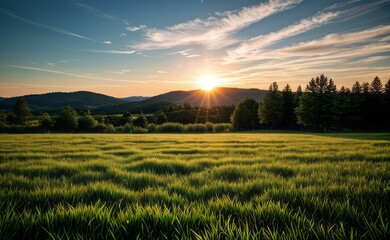 green grass meadow outdoor