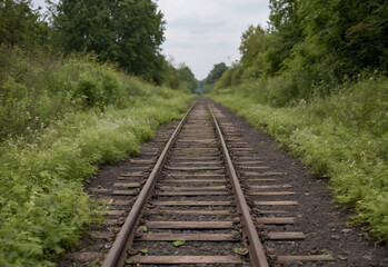 Abandoned railway in the countryside
