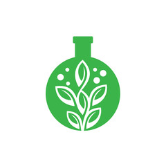 Natural lab tree logo design template.