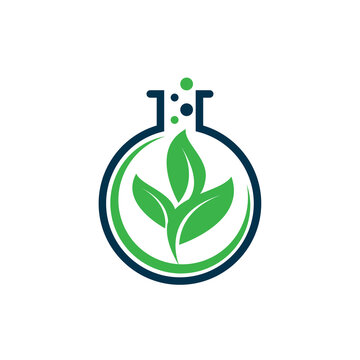 Natural lab tree logo design template.