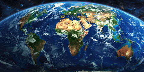 Physical map on global satellite photo