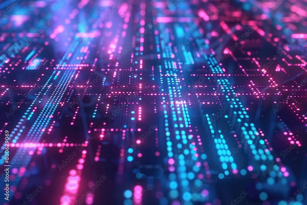Poster detailed view of a computer circuit board, ideal for technology concepts