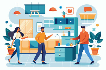 Visualize wandering through a showroom showcasing bespoke kitchen and bathroom designs