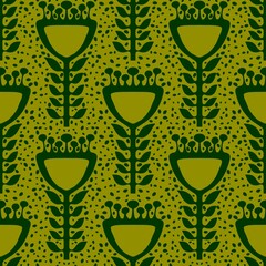 Simple floral seamless pattern with flowers for fabrics and cards and linens