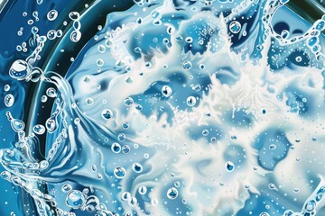 Close-up of a bowl of water with bubbles. Perfect for spa or relaxation concepts