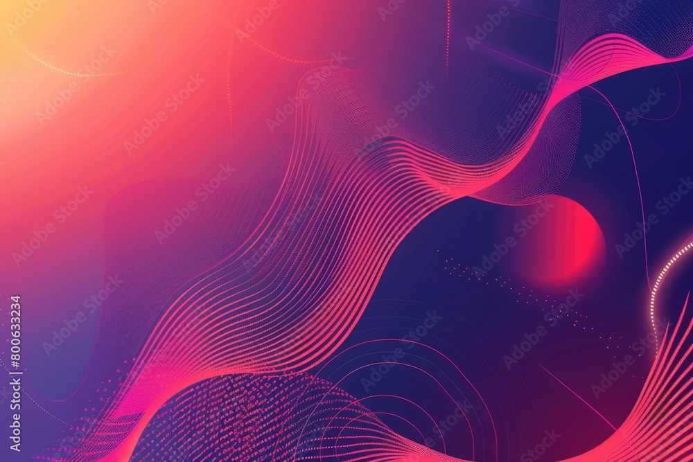Poster vibrant abstract background with intersecting lines and dots. perfect for graphic design projects or