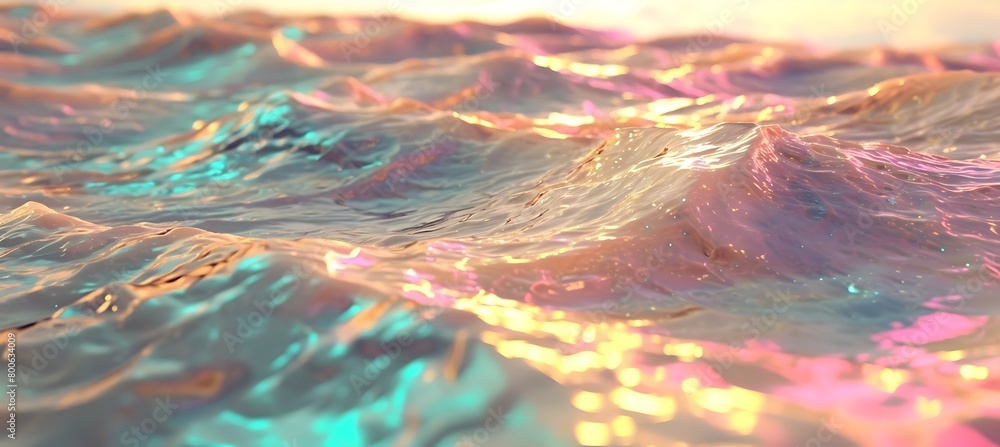 Poster an abstract textured backdrop with glossy water effect