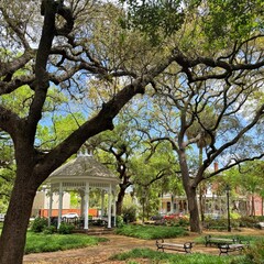 Whitefield Square with its charming gazebo in the Historic District of Savannah Georgia