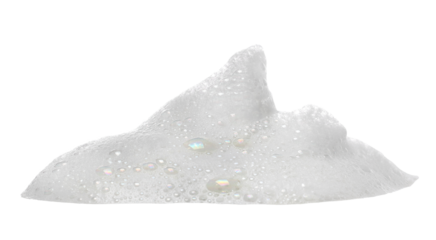 Soap foam, bubbles isolated on white, clipping path