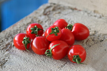 Red ripe cherry tomatoes