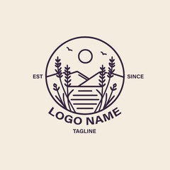 Obraz premium Hand drawn lily logo simple