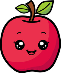 귀여운 사과 일러스트