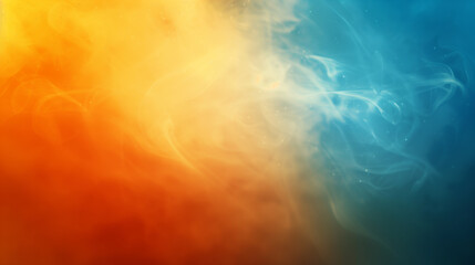 Vibrant Horizon: Blue and Orange Waves Illustration