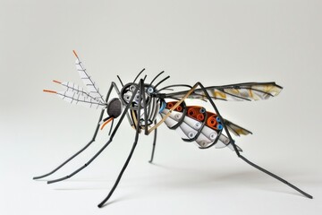 Fototapeta premium Detailed close up of a toy insect on a white background. Suitable for educational materials