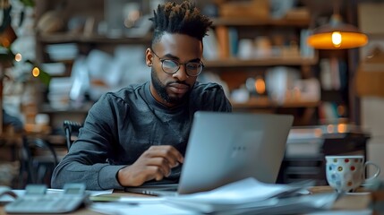 Diligent individual focused on completing tasks at sleek desk