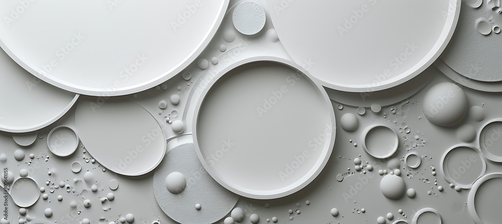 Poster a white abstract bubble background with soft lines