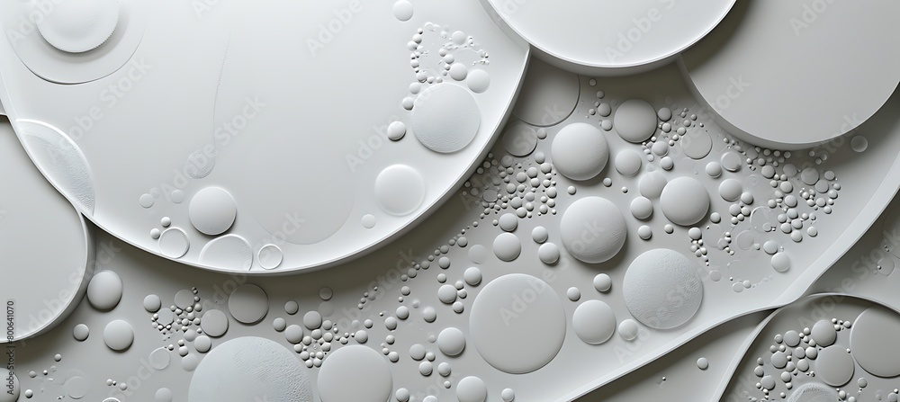 Poster a white abstract bubble background with soft lines
