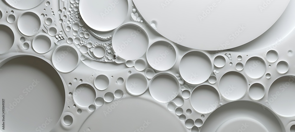 Poster a white abstract bubble background with soft lines