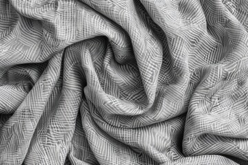 Obraz premium Close-up shot of fabric texture in black and white. Suitable for backgrounds or design projects