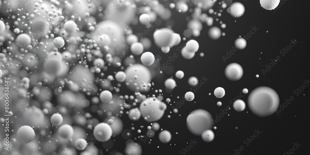 Wall mural Monochrome image of bubbles, versatile for various projects