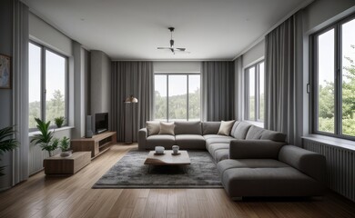 Fototapeta premium modern luxury living room interior design