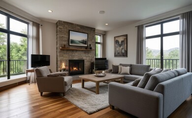 Fototapeta premium modern luxury living room interior design