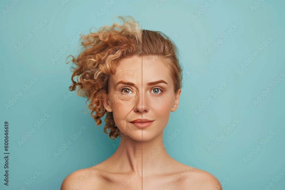 Poster modern face lift methods combined with chronological aging principles help manage aging signs throug
