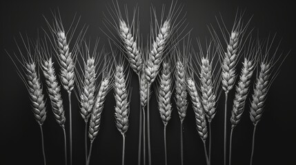 Naklejka premium Icon design of black wheat illustration